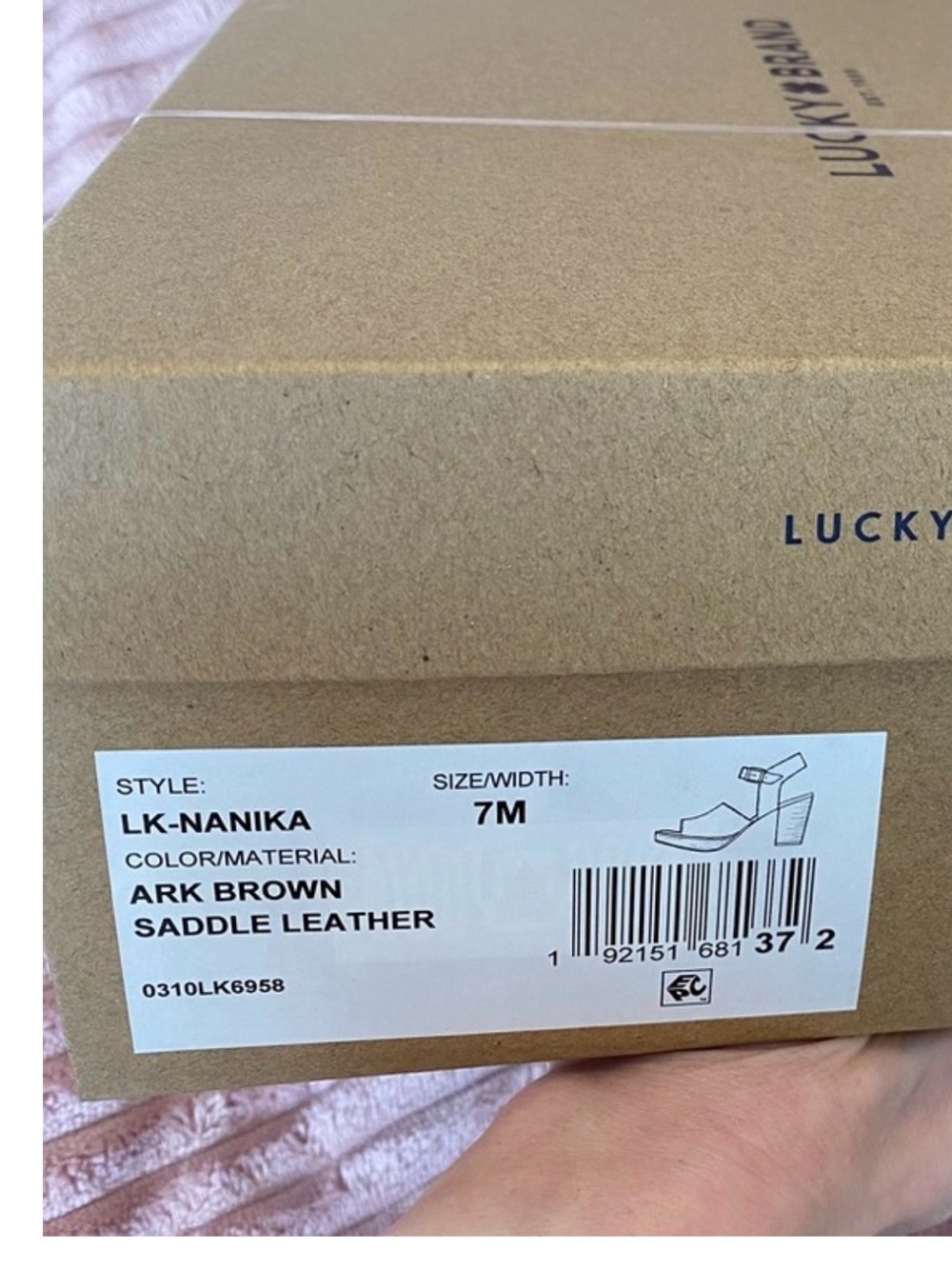 Lucky Brand Saddle Brown Leather Platform Block Heel Sandals - Picture 4 of 4